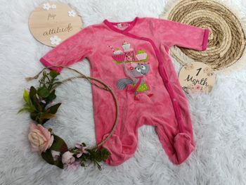 Pyjama velours DPAM 1 mois