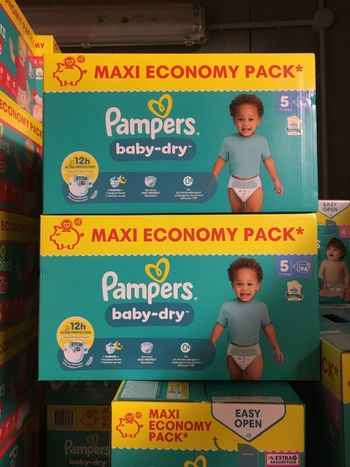 188 couches Pampers baby dry taille 5