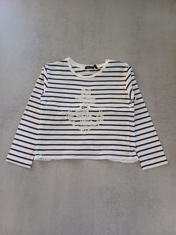 Tee-shirt manches longues marin IKKS 4 ans neuf