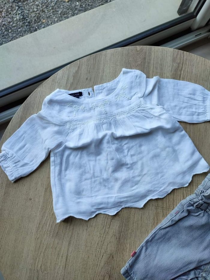 Taille 1 mois : salopette , blouse chemisier - photo numéro 4