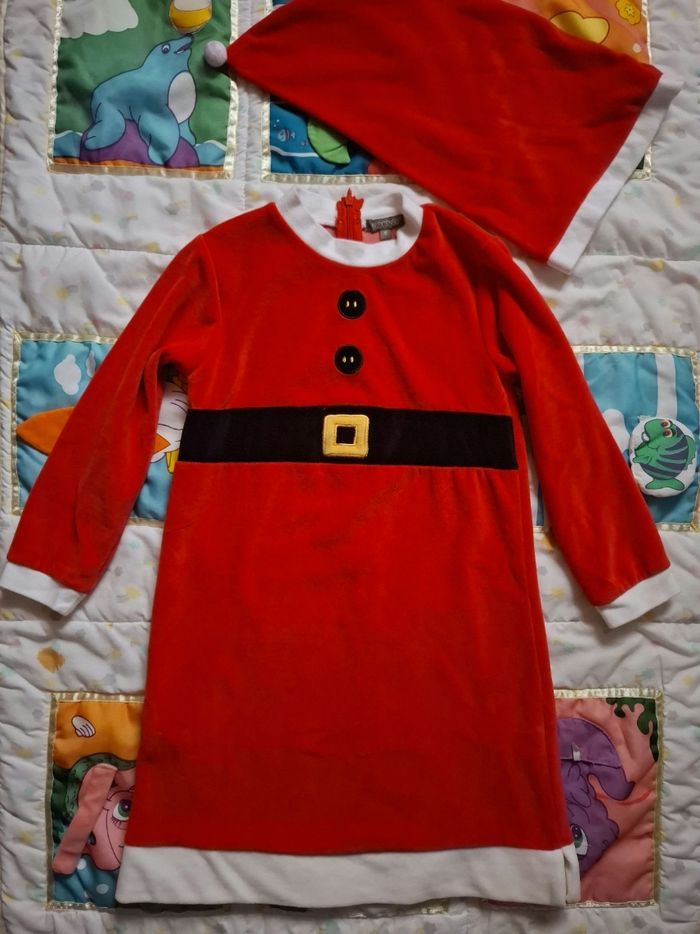 Ensemble robe et bonnet Noël in extenso - photo numéro 1