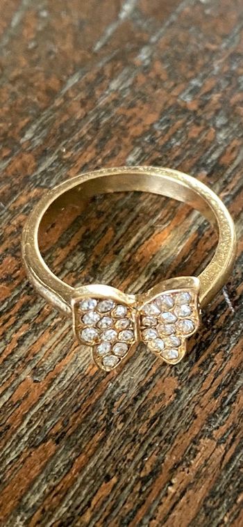 Magnifique bague papillon et strass, taille 52
