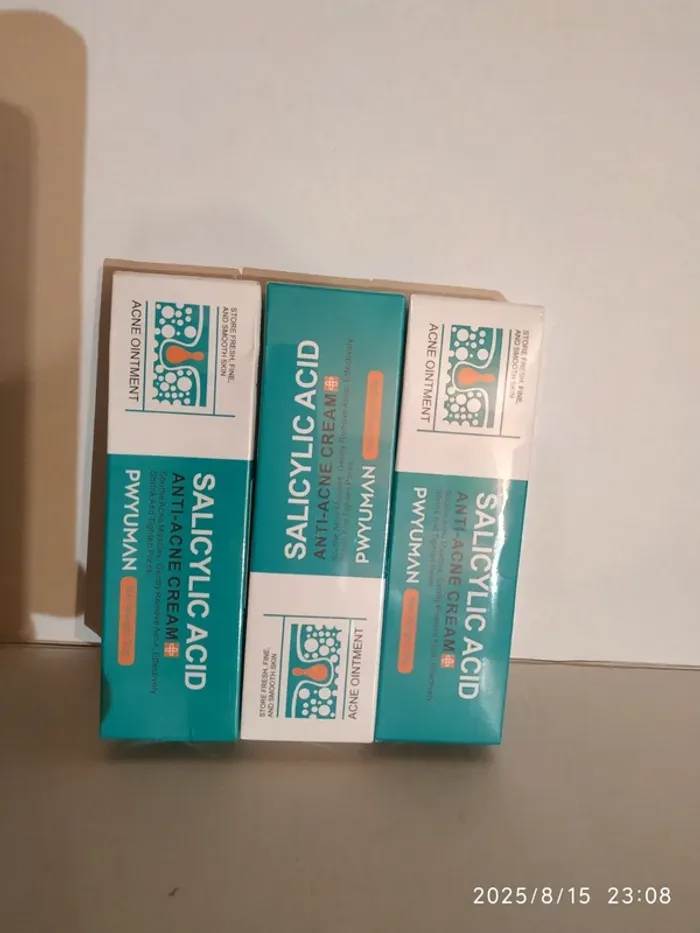 Lot de 3 crèmes acides salicylique 🎀