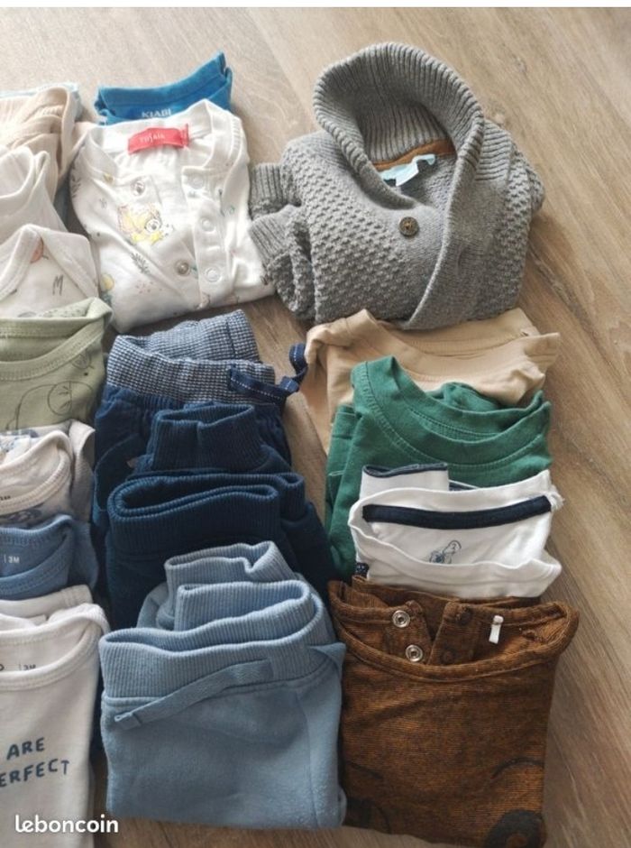 Lot de vêtements garçon 3 mois - photo numéro 3