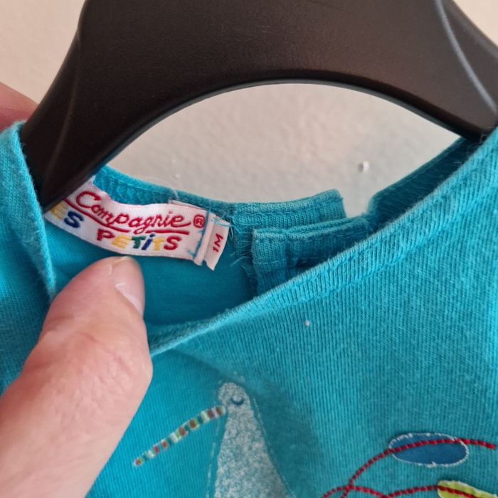1 mois tee-shirt turquoise - photo numéro 3
