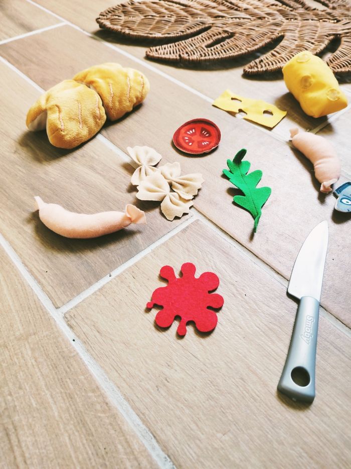 🥪 Dinette lot divers aliments création de sandwichs en tissu- peluche - photo numéro 2