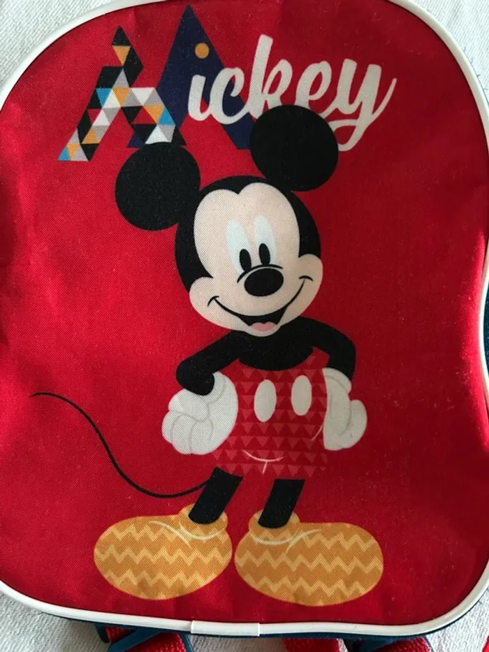 Sac à dos Mickey mousse Disney rouge et bleu - photo numéro 4