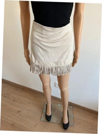 Jupe beige en suédine Molly Bracken taille 36 bon état