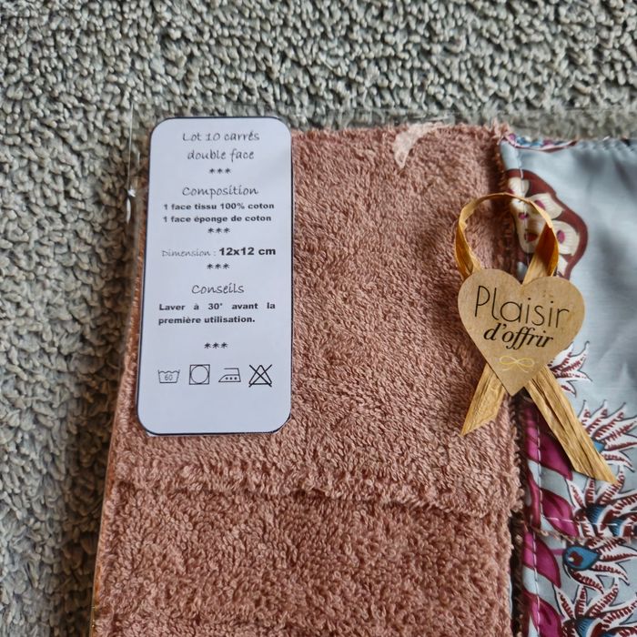 10 Lingettes lavables 12x12 cm - photo numéro 3