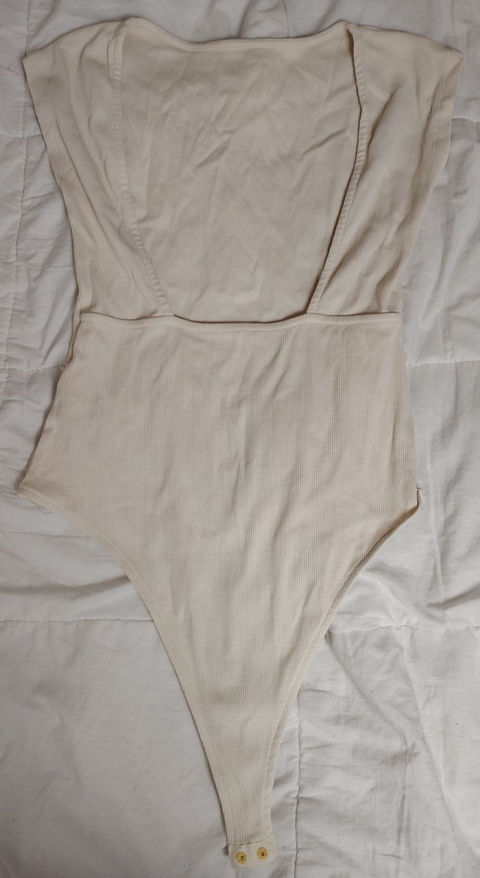 Body beige côtelé Kiabi - taille M - photo numéro 5