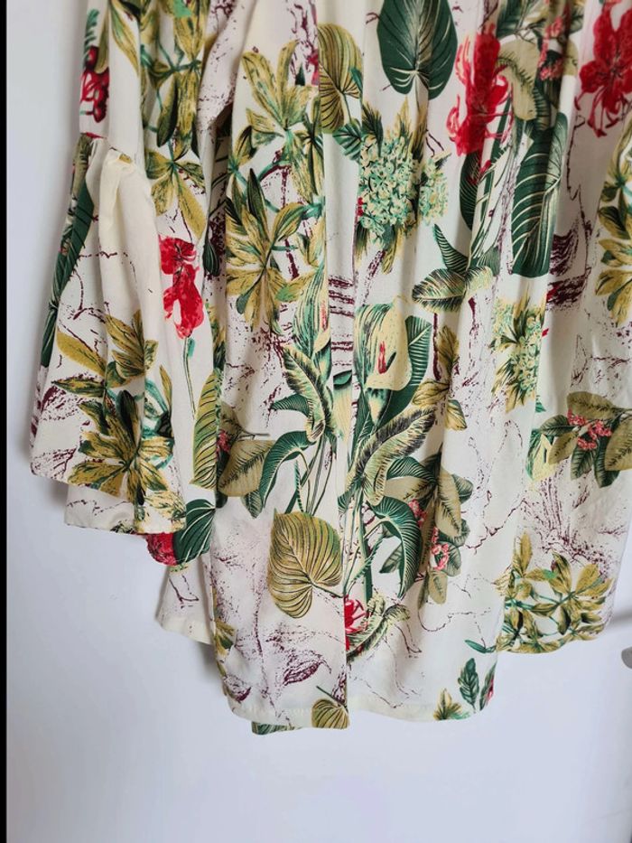 Blouse épaule dénudées fleurie taille 40 42 - photo numéro 3