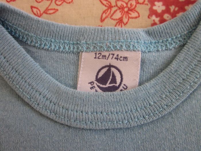 Lot de 3 Body manches courtes blanc et bleu 12 mois - photo numéro 10