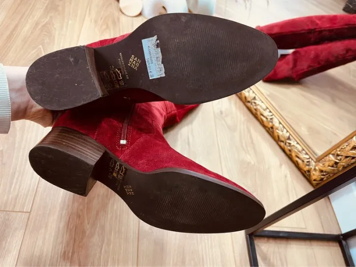 Pointure 36 bottes femme San Marina bordeaux cuir 🌺 - photo numéro 8