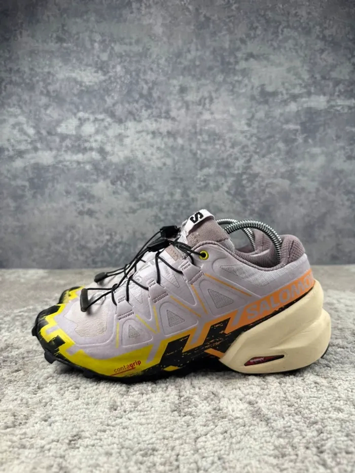 Salomon SpeedCross 6 - Purple & Yellow & Orange - photo numéro 5