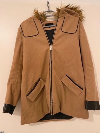 Manteau à capuche Etam camel