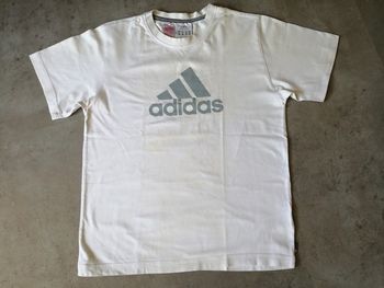 T-shirt blanc et gris 12 ans Adidas