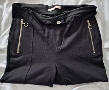 Pantalon femme taille élastique poche par fermeture eclair