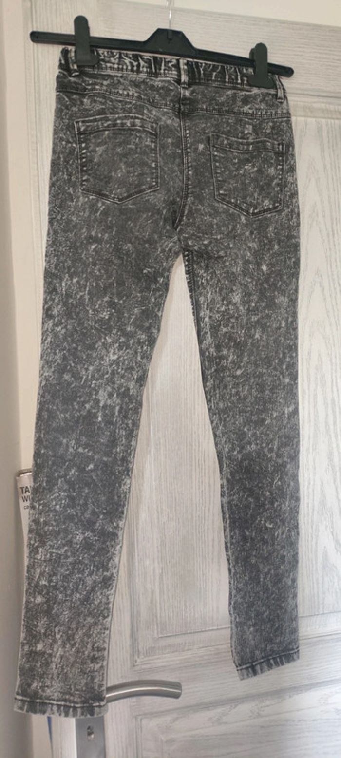 Jegging effet délavé noir gris - photo numéro 3