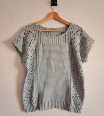 Pull femme 40 – bleu – manches courtes – très bon état