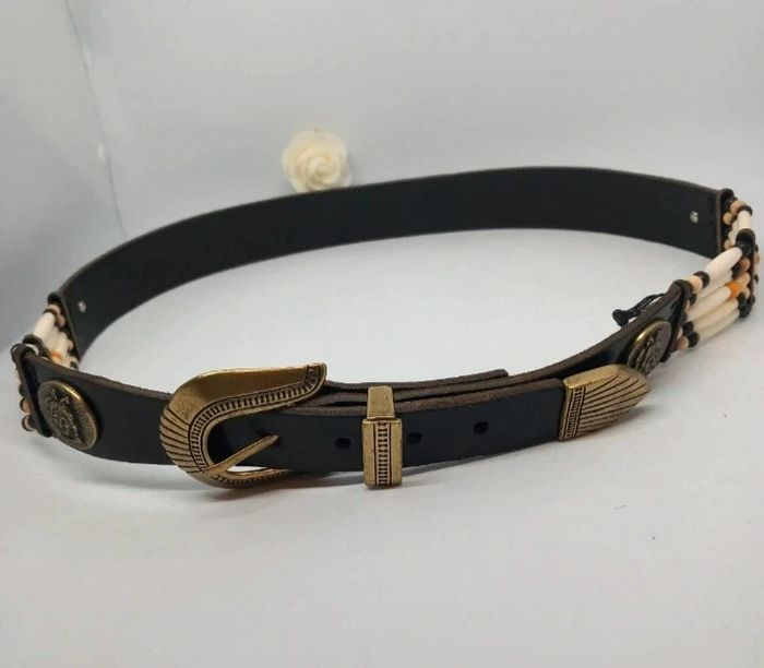 Ceinture amérindienne en cuir 95 cm