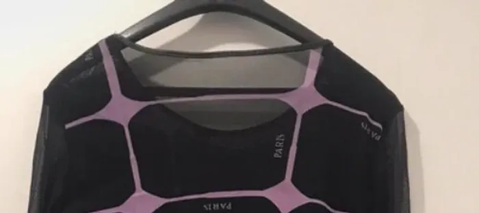Robe nuisette paris manches longues noir violet taille unique - photo numéro 4