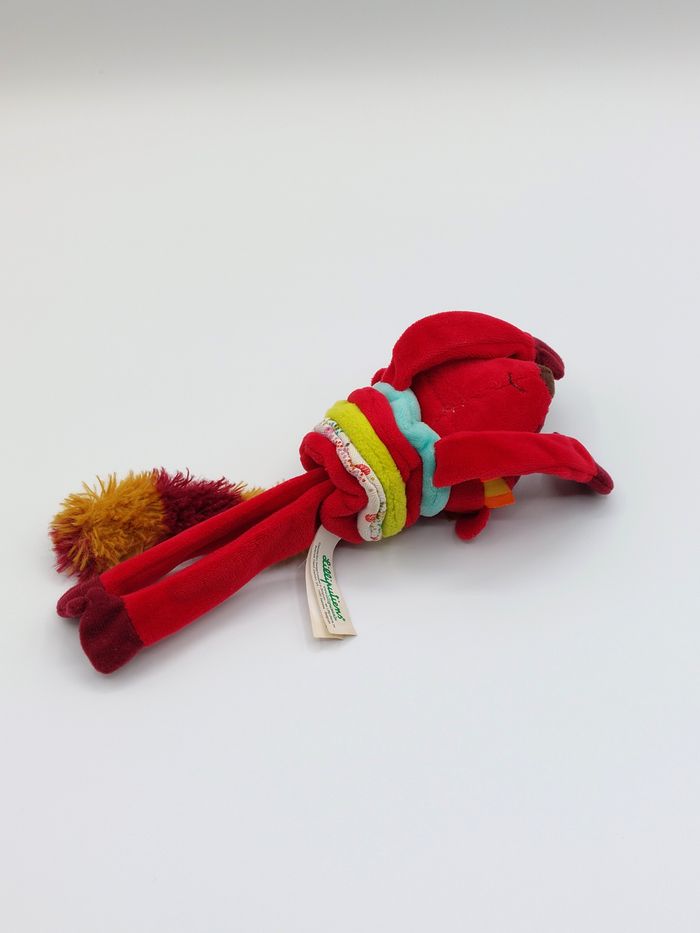 Doudou peluche lémurien rouge vibrant les Lilliputiens 20 cm 2017 - photo numéro 4