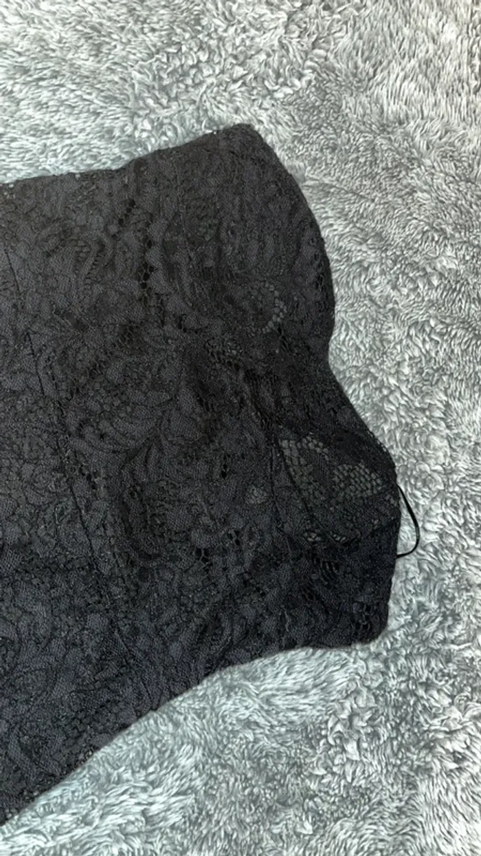 Robe bustier noiret dentelle - photo numéro 2