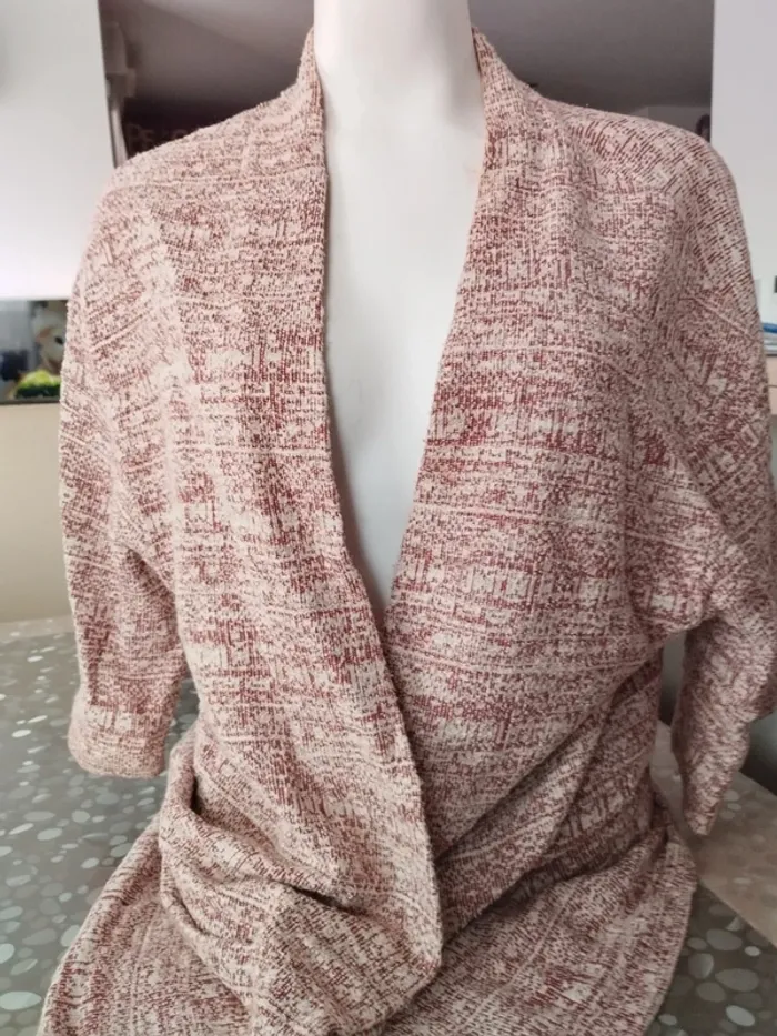 Veste camaïeu taille 46 rose et blanc - photo numéro 2