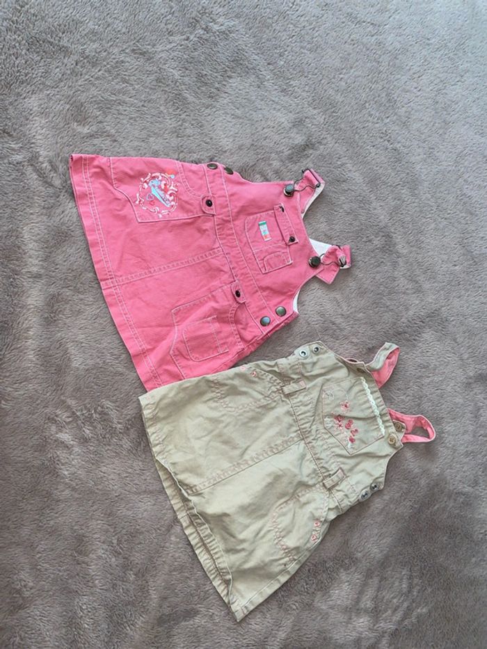 🌸lot deux robe salopette 6 mois