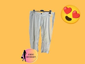 Pantacourt In Extenso Blanc - Taille 46 - Parfait État.