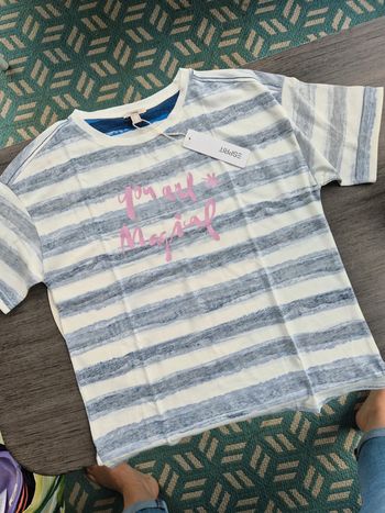 Tee-shirt top Esprit M neuf marinière