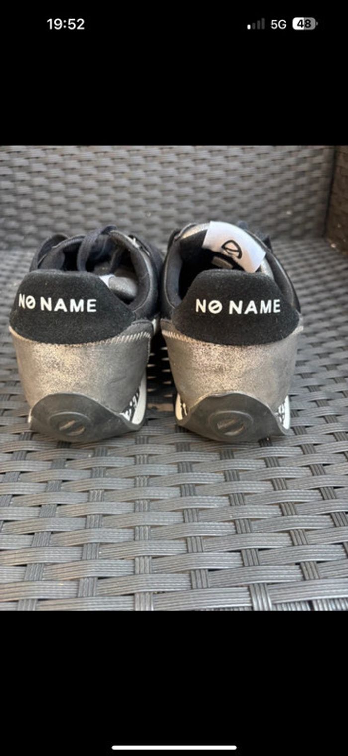 superbe paire de baskets No Name en cuir noir et argent, taille 37 - photo numéro 7