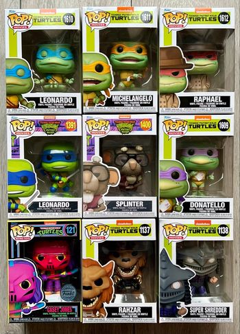Lot de 9 figurines Funko Pop Tortues Ninja/TMNT