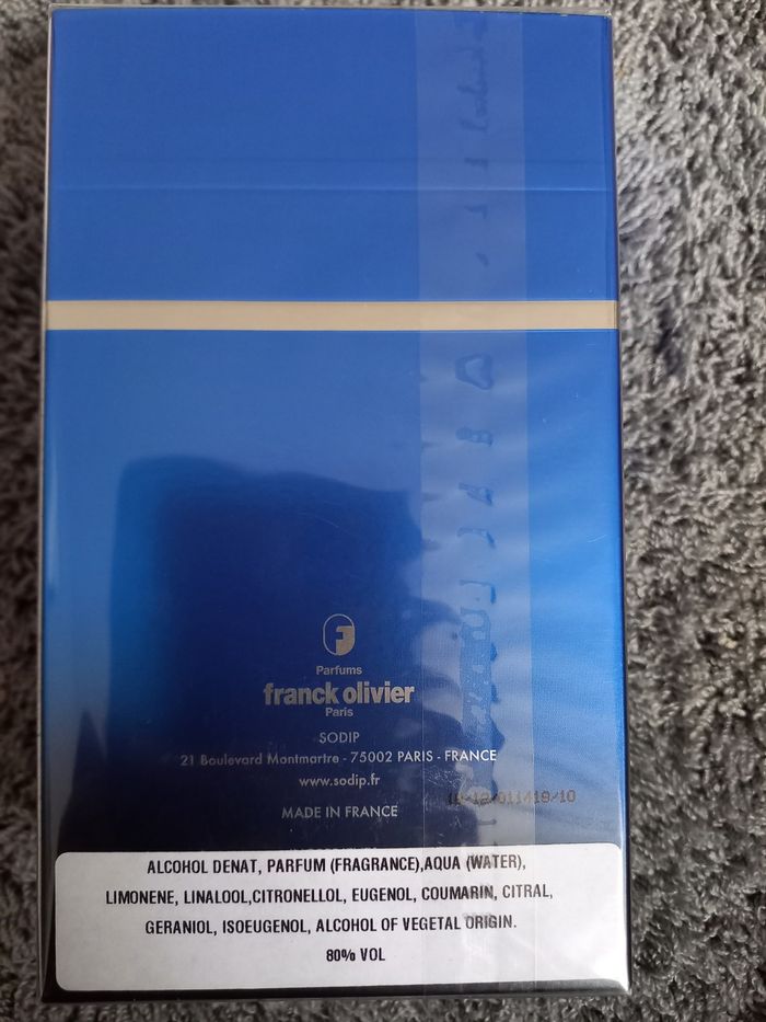 Parfums Frck Olivier (BLUE) NEUF 75 mL - photo numéro 2