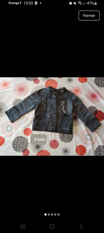Blouson en jeans Sergent Major 🐱 taille 4 ans