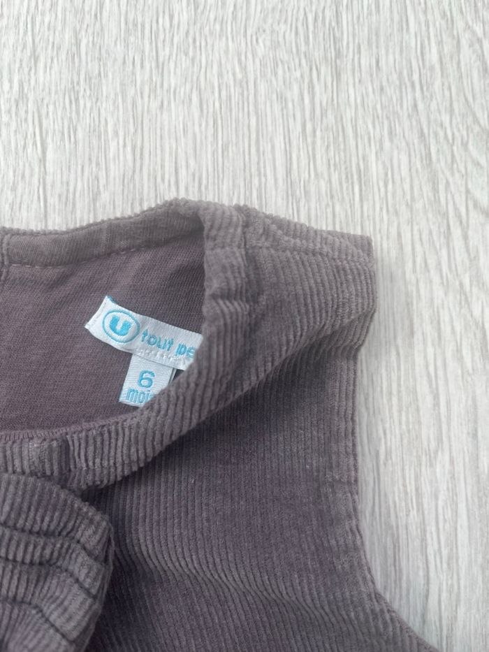 Ensemble U tout petits – 6 mois – Robe grise + tee-shirt rose - photo numéro 5