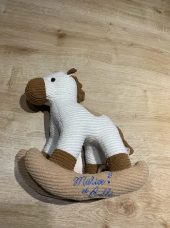 Doudou cheval à bascule Malice et bulle