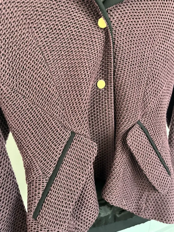 Gilet veste blouson à capuche violet aubergine Alfredo Villalba - photo numéro 4