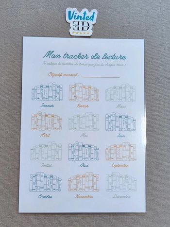 Mon tracker de lecture A4 papier 250G