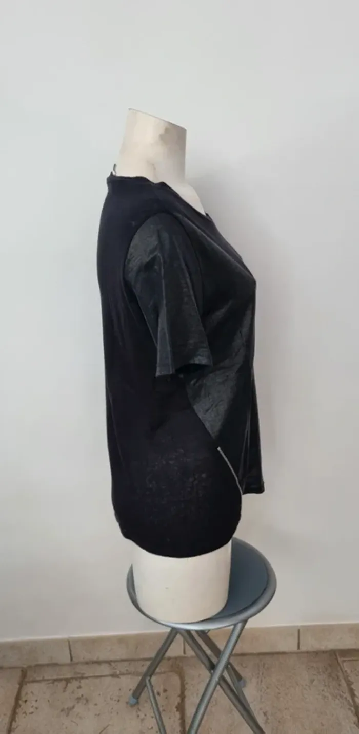Tee-shirt sandro noir 38 lin - photo numéro 4
