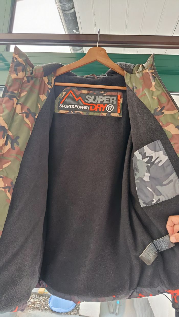 Doudoune Superdry camouflage tricolore - photo numéro 9