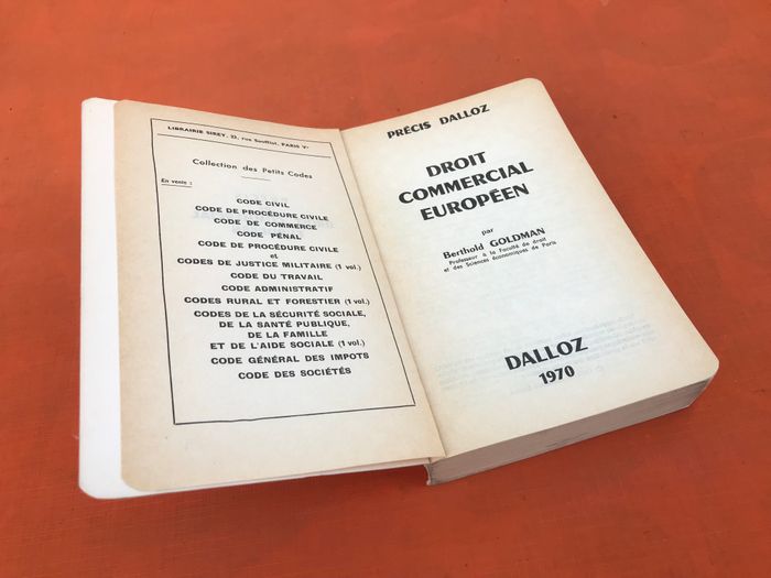Berthold Goldman Droit Commercial Européen (1970) Dalloz - photo numéro 3