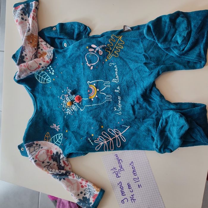 Lot pyjamas chaud 74cm - photo numéro 6