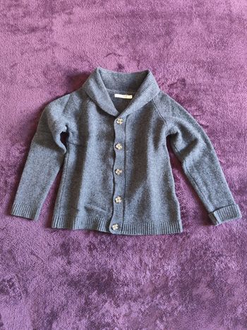 Gilet garçon gris laine cachemire Monoprix 8 ans