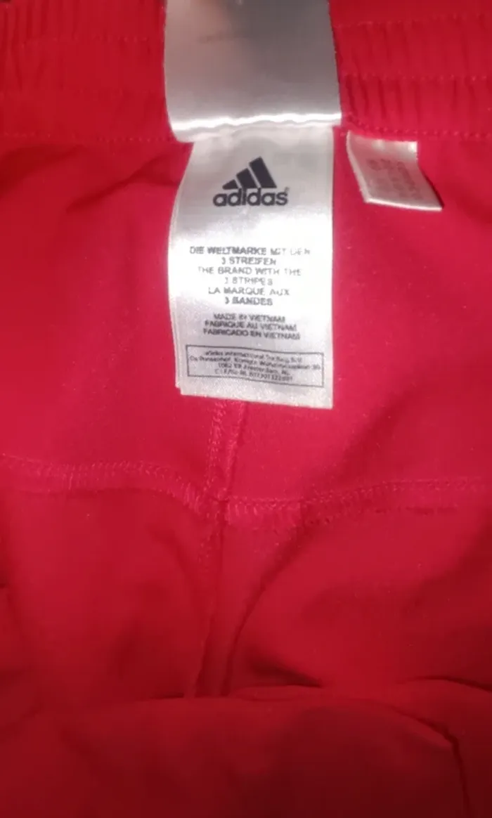 Short de sport rouge Adidas - photo numéro 5