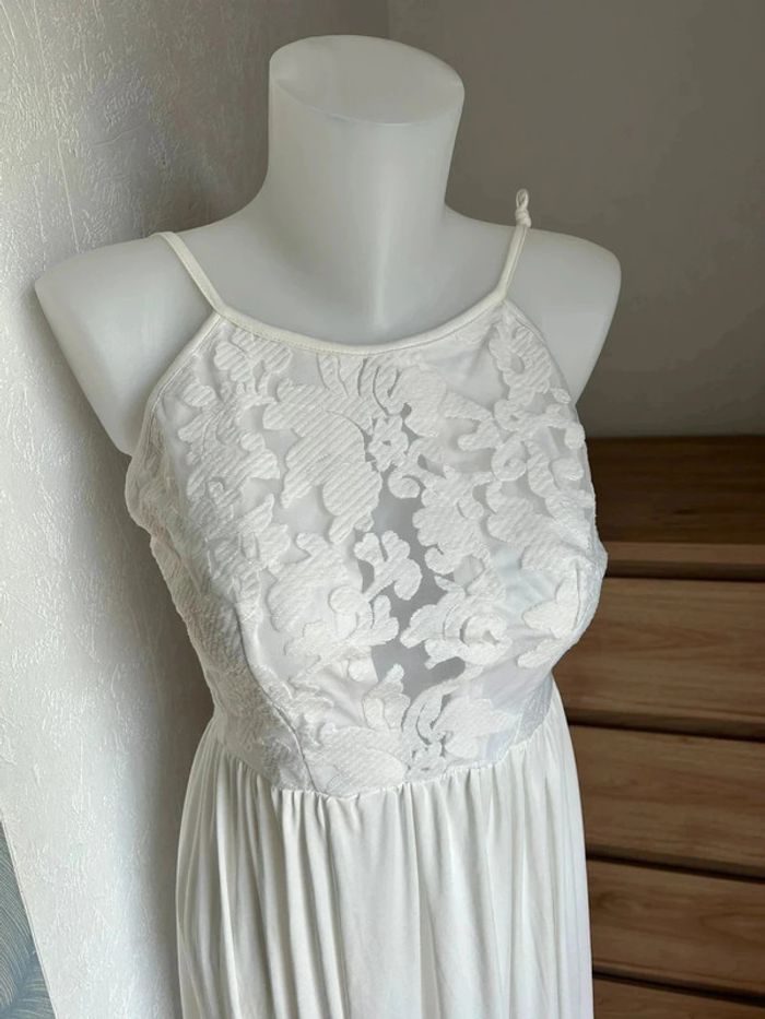 Robe longue blanche – Miss Coquine – Taille S - photo numéro 5