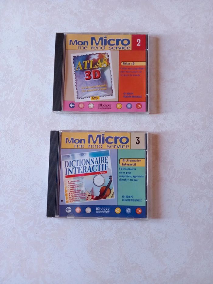 Lot de 2 CD Rom éditions atlas