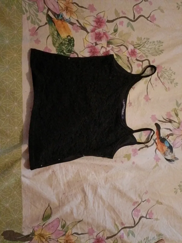 Haut débardeur Jennyfer dentelle noir s