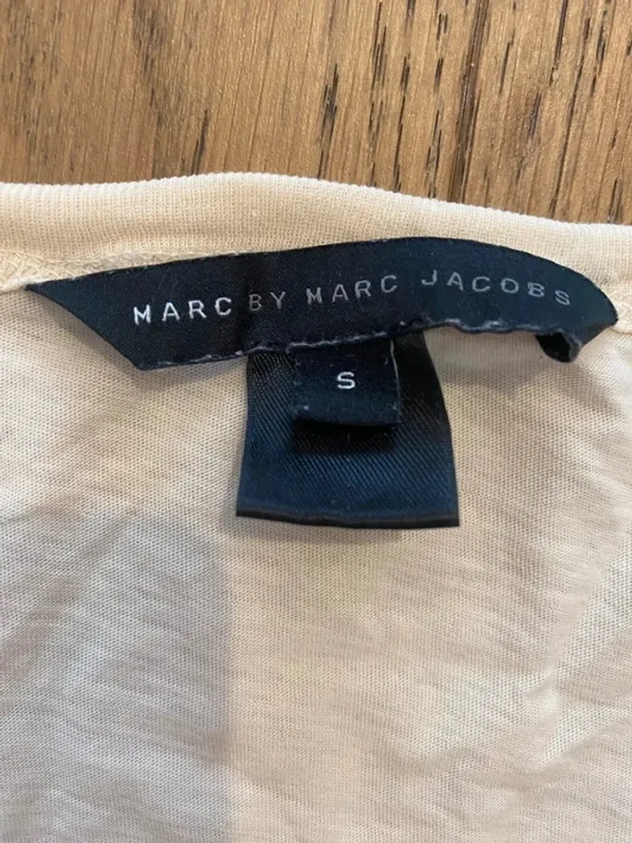 T-shirt beige motif soleil Marc by Marc Jacobs taille S - photo numéro 4