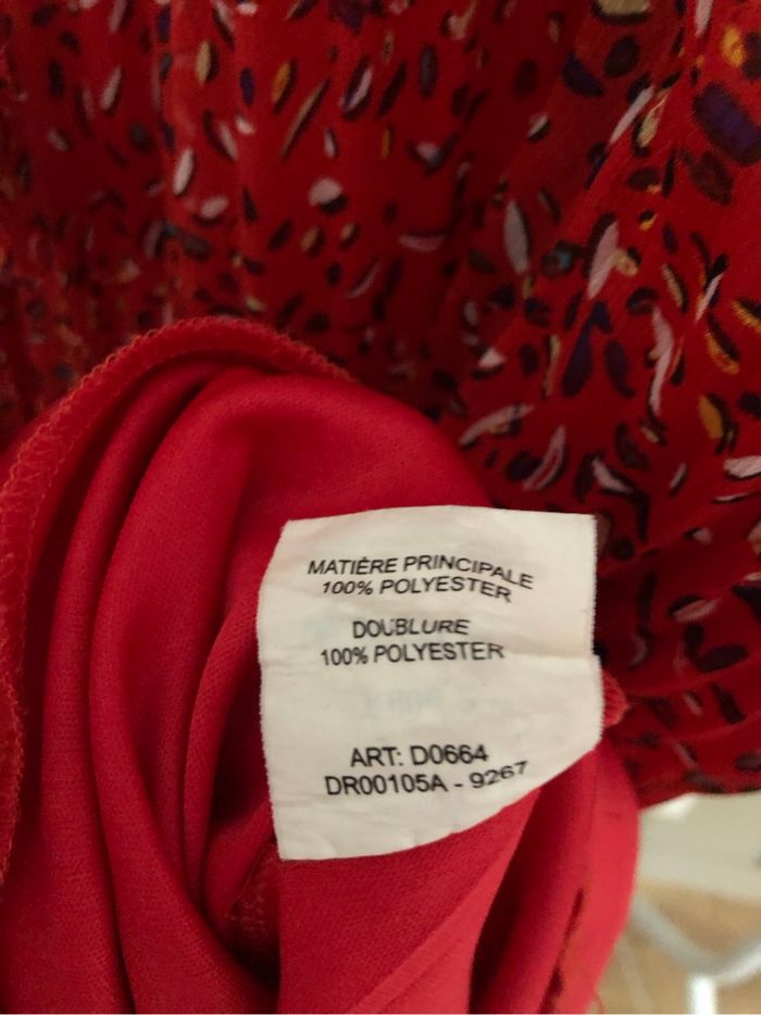 Robe rouge plissée - Christine Laure - taille 2 - photo numéro 7